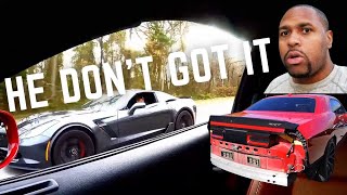 Corvette Z06 CRASHED Into My Hellcat During A Race & I Fixed it Before Anyone Could Find Out