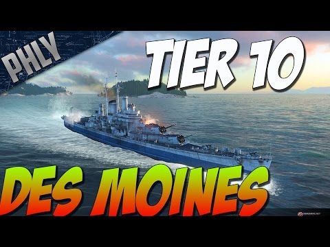World of Warships DES MOINES GAMEPLAY - Tier 10 American Cruiser