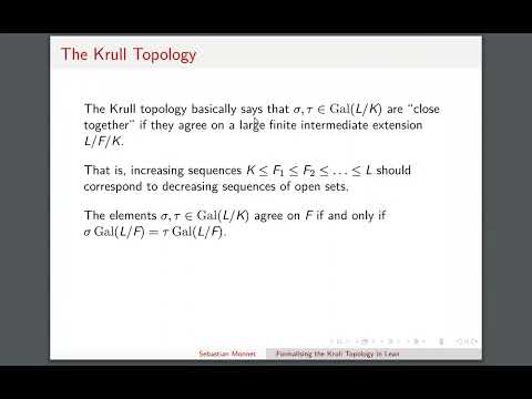 [London Learning Lean] The Krull topology, by Sebastian Monnet