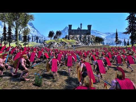 20,000 Spartans Lay Siege to Castle with Ultimate Defenses Ultimate Epic Battle Simulator UEBS