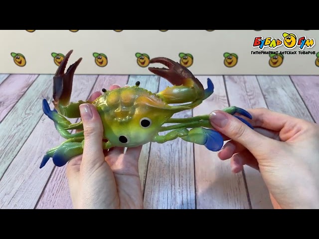 Фигурка тянущаяся Lanson Toys Краб реалистичный - видео