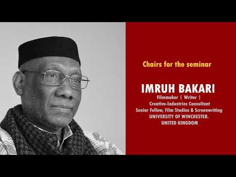 IMRUH BAKARI, Chair Teaser for Bournemouth University International Seminar