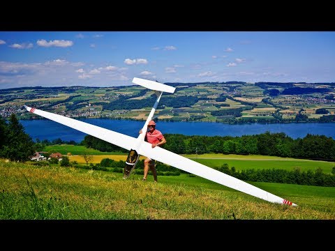 2018-06-27 Oberreinach Röbi Disler mit Glasflügel 604 Kestrel