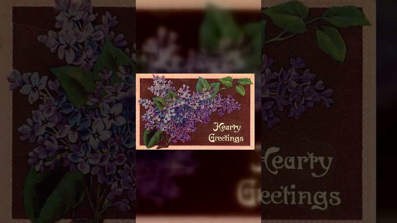 Printed in Germany, Divided Back, Hearty Greetings, 1910 Postmark Video