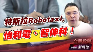 特斯拉Robotaxi,怡利電、智伸科！｜台股攻略｜劉烱德 (圖)