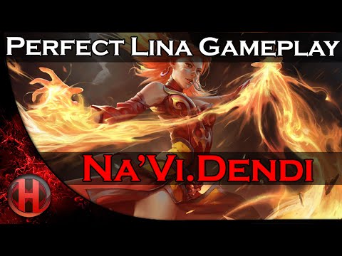 Na'Vi.Dendi Perfect Lina Gameplay Dota 2
