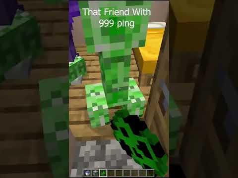 Bumo Shorts - POV: that friend with 999 ping😂#shorts #minecraft