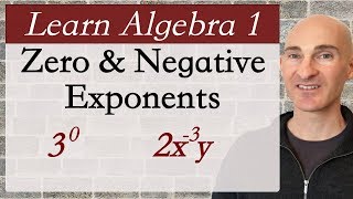 Negative Exponents How to Simplify (Learn Algebra 1)