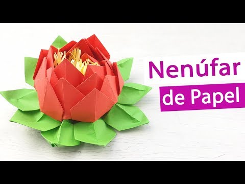 Nenúfar de papel muy sencillo (Vídeo)