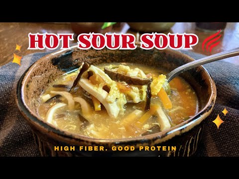 Asian Comfort Food: Vegetarian Hot and Sour Soup Recipe. Serve in 10 mins.