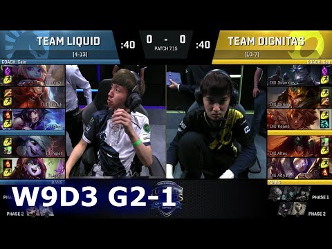 Liquid vs Dignitas | Game 1 S7 NA LCS Summer 2017 Week 9 Day 3 | TL vs DIG G1 W9D3
