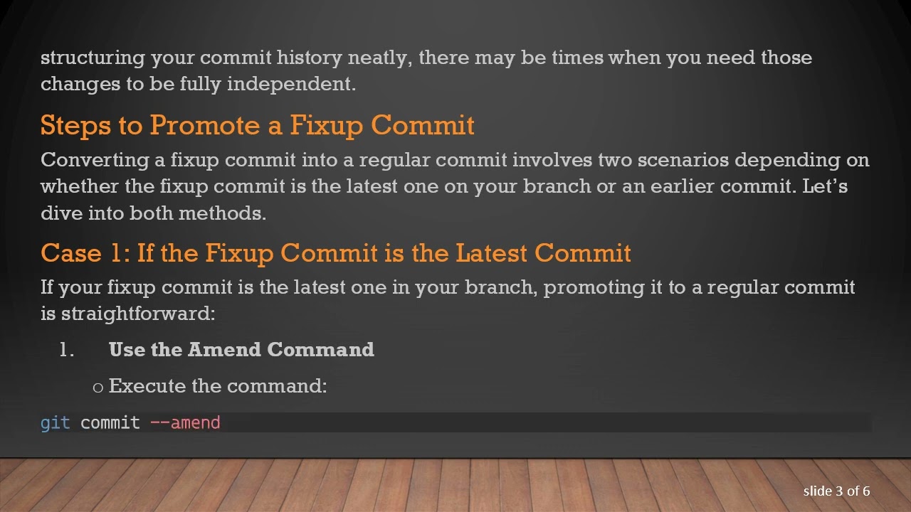 How to Promote a Fixup Commit to a Regular Commit in Git