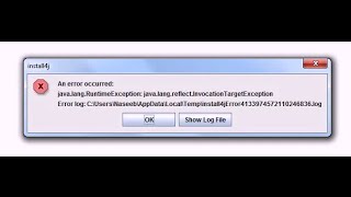 Fix java runtime error or install4j error