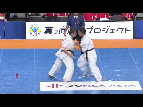 【新極真会】Court1 2nd Round6 woman Andreea Merca vs Ruta Brazdzionyte The 12th World Karate Championship