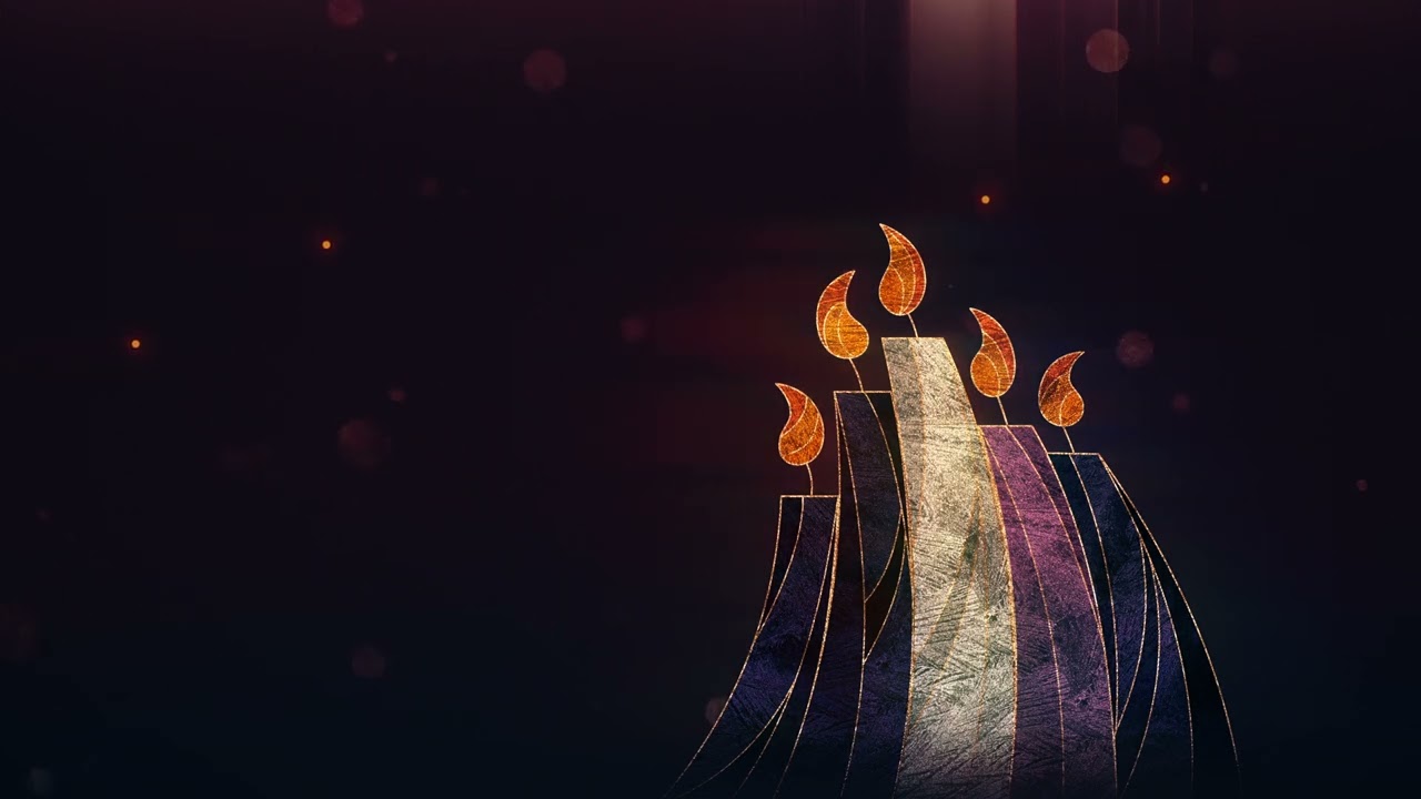 Five Advent Candles In Dark 5 Flickering Flames Advent Wreath Liturgical Christmas Countdown Candles