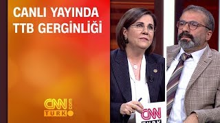 Canlı yayında Türk Tabipleri Birliği gerginliği