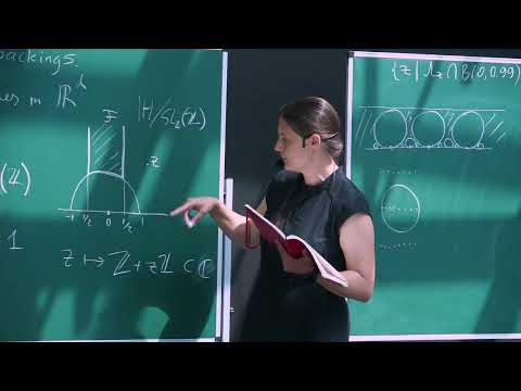 Explicit examples of dense sphere packings: searching for hay in a haystack, Maryna Viazovska, 3/4.