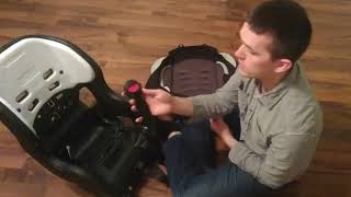 Evenflo Tribute Car Seat assembly- how to remove/wash/replace cover, adjust shoulder straps