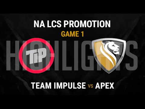TIP vs APX Highlights G1 - NA LCS Summer Promotion 2016 - Team Impulse vs Apex Game 1