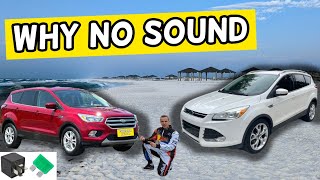 WHY NO SOUND FROM RADIO SPEAKERS FORD ESCAPE 2013 2014 2015 2016 2017 2018 2019