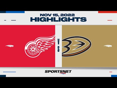 NHL Highlights | Red Wings vs. Ducks - November 15, 2022