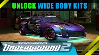 How To Unlock Wide Body Kits In Body Shop - nfs underground 2 - Unique Wide Body Kits