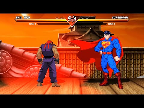 EVIL RYU vs SUPERMAN - Highest Level Amazing Fight!