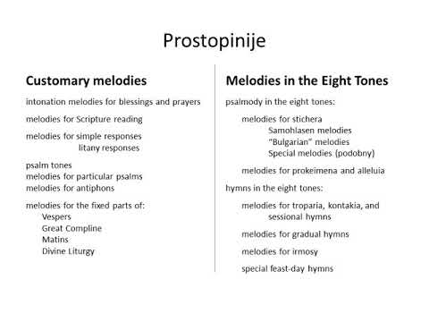 Plainchant of the Byzantine Catholic Church - Week 4: Prostopinije