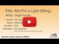 Alot For A Light Sting Jingle Punks Hip Hop Rap Dramatic YouTube Audio Library BGM