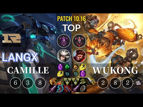 RNG Langx Camille vs Wukong Top - KR Patch 10.16