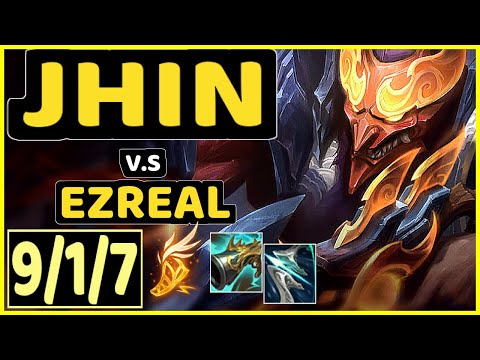JHIN vs EZREAL - 9/1/7 KDA BOTTOM ADC GAMEPLAY - EUW Ranked MASTER