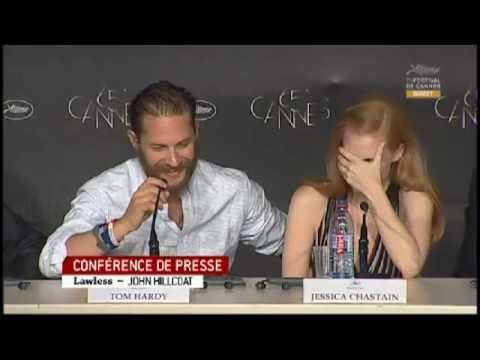 Tom Hardy at the press conference for Lawless in Cannes