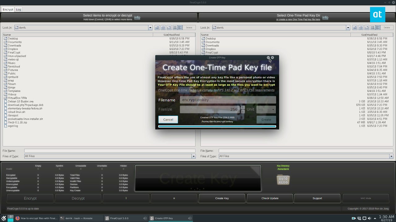 How to encrypt files with FinalCrypt on Linux