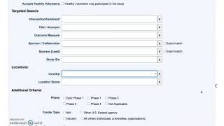 Searching clinicaltrials.gov for colorectal cancer trials