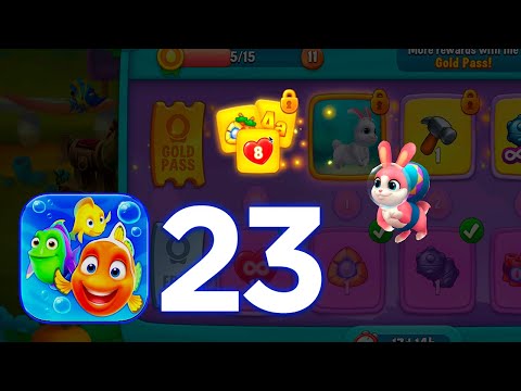 Fishdom Gameplay Walkthrough Part 23-  Level 111 to Level 115 (iOS, Android)