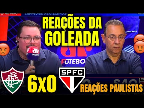 Reactions from São Paulo's Jovem Pan radio station to Fluminense's 6-0 victory in the Brazilian C...