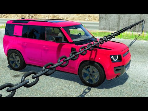 Cars vs Chain But Reversed #2 – BeamNG Drive