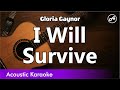 Gloria Gaynor - I Will Survive (SLOW karaoke acoustic)