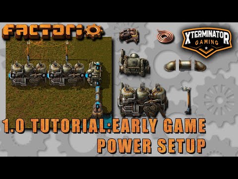Factorio 1.0 / 0.18 Tutorial - Setting Up Power in Early Game: New Player Guide