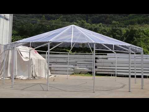 Installation Video of KENTEN Transparent decagon mixed tent