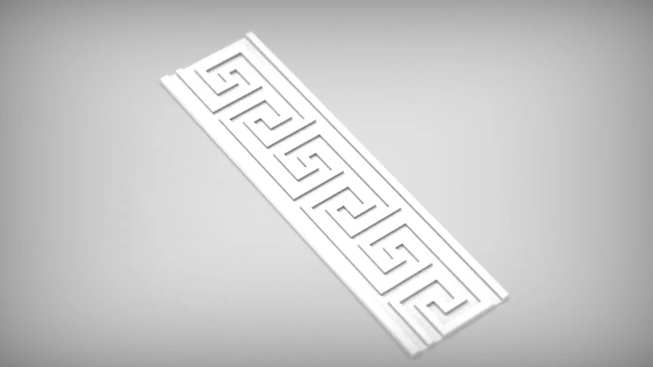 Dekorasi 3D Mulus Perbatasan Kunci Yunani Tak Terbatas Model Cetak 3D