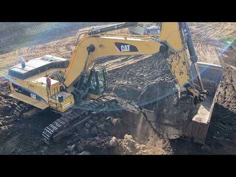 Caterpillar 374D Excavator Loading Overburden in Giant Coal Mine | 4K Heavy Action - Interkat SA