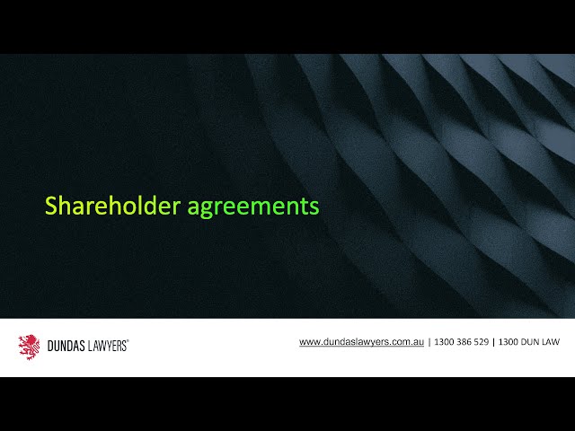 Shareholders agreements