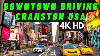 Cranston Rhode Island Downtown Drive 4k