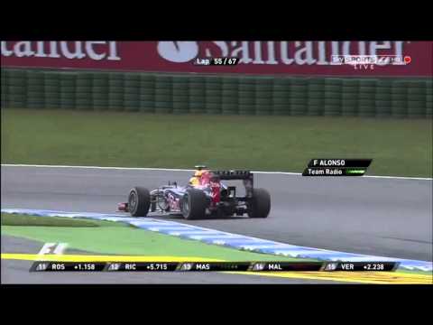 Fernando Alonso - Ferrari - Team Radio "tutto kers, tutto power!" F1 German 2012