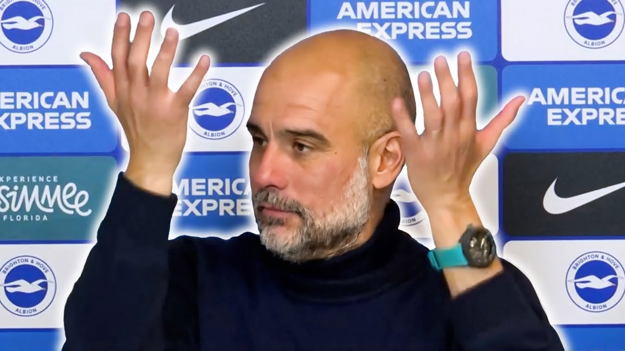 FOUR losses in a row? 'WELCOME! First time IN MY LIFE!' | Pep Guardiola | Brighton 2-1 Man City