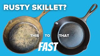 Quick fix for your rusty cast iron skillet