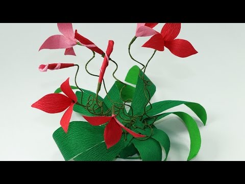 How to Make Crepe Paper Flowers Bouquet with Leaves - DIY Step by Step Tutorial