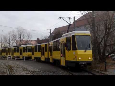 Ausfahrt einer Tatra KT4D am Jahn-Sportpark [720pHD]