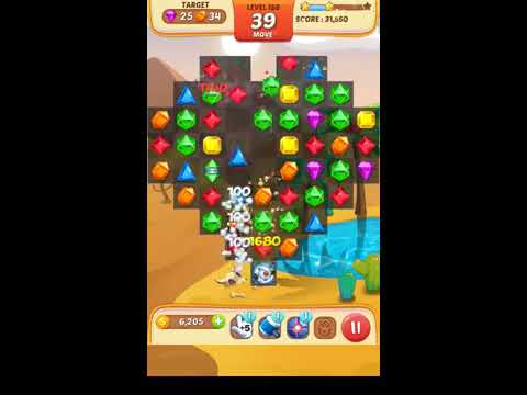 Jewel Match King Level 156 - Walkthrough ( No Booster )